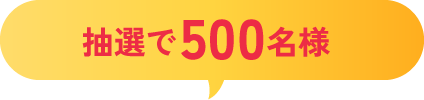 抽選で500名様