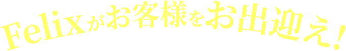 Felixがお客様をお出迎え！