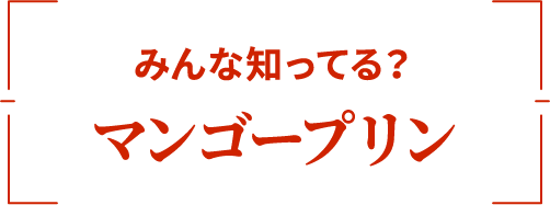 みんな知ってる？マンゴープリン